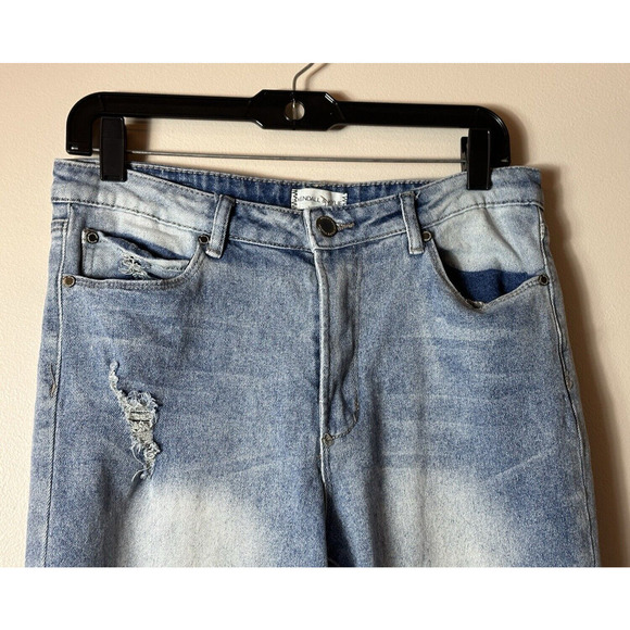 Kendall & Kylie Jeans Juniors 13 / 14 Blue Light Wash Distressed Straight Y2K - Picture 3 of 11